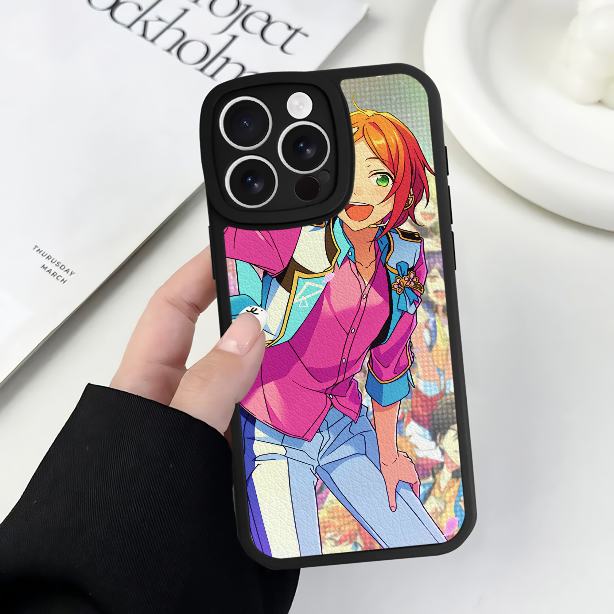 （画像用） あんさんぶるスターズ! Ensemble Stars 【iPhone 16シリーズ対応】シリコンスマホケース（レザー調） 材質：シリコン